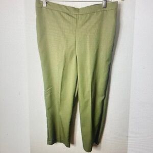 Olive Green Straight-Leg Pants